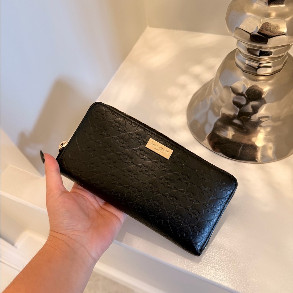 Kate Spade Black Embossed Wallet